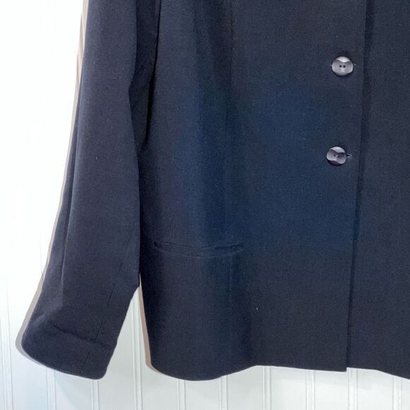 Reflections Of Dallas Blazer Women 18 Navy Button Down Long Sleeve Office Attire - Picture 3 of 11